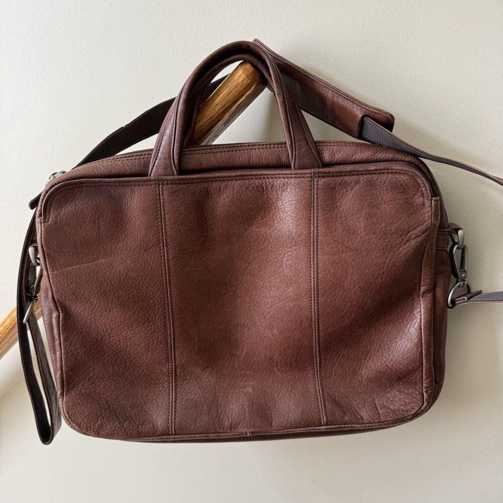 Wilson Genuine Leather Laptop Brown  Portfolio Satchel Exclusive Soft
